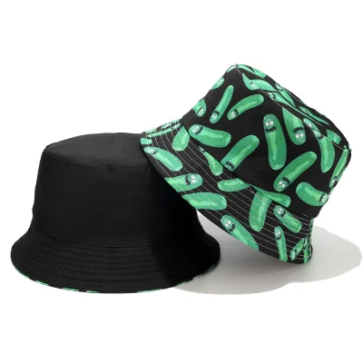 Großhandel Mode Plain Druck Stoff Eimer Hüte Frauen Custom Designer Eimer Hut