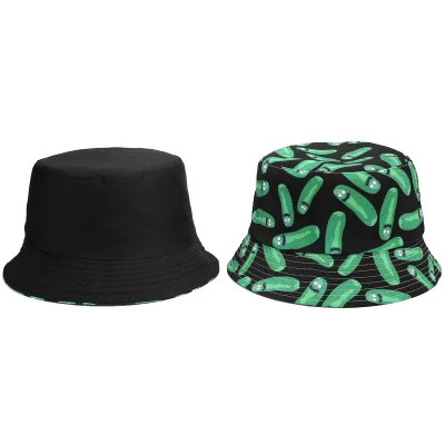 Großhandel Mode Plain Druck Stoff Eimer Hüte Frauen Custom Designer Eimer Hut