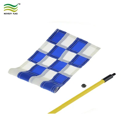 Polyester Custom Printing Kariert Golfplatz Loch Pin Mini Flaggen (M-NF33F01005)