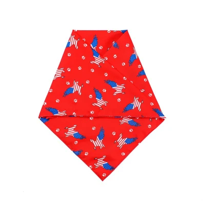 Großhandel Low MOQ Polyester Schal Custom Logo Hals wärmer billig Kundenspezifischer Druck Logo Baumwolle Seide Pet Bandanas Hund Bandana
