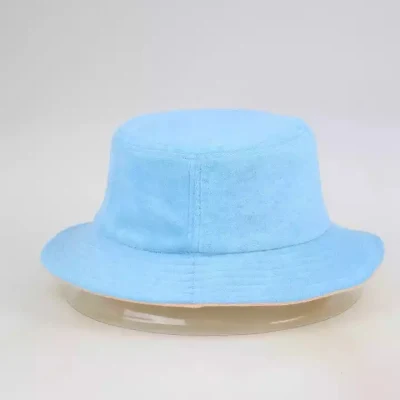 Großhandel Custom Embroidery Frauen Terry Towling Französisch Reversible Terry Tuch Handtuch Eimer Hut