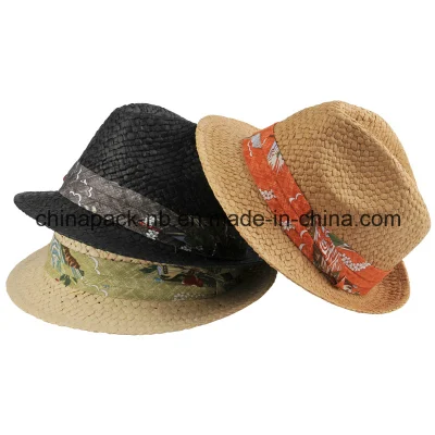 Doppelschichtige Fedora-Hüte mit Papierstreu (CPA_60118)