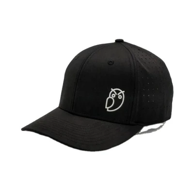 Großhandel Custom 5 Panel Gummi PVC Logo Seil Baseball Cap Wasserdichte Laser Cut Hole Perforierte Hut Performance Sport Papa Hut