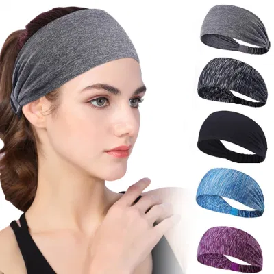 Damen Herren Workout Stirnband Rutschfest Weich Feuchtigkeitstransportierender, Dehnbarer Schweiß Stirnbänder Sport Gym Bandana für Yoga Pilates Tanzen Laufen Radfahren Fitness Übung Trave