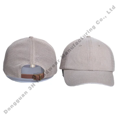 Großhandel unstrukturiert 6 Panel Distressed Mesh Papa hat für Unisex Custom Vintage Gewaschen Baumwolle Trucker Caps Hüte