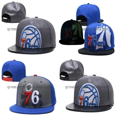  Großhandel billig Philadelphia 76ers Offizielle Stickerei Mitchell Ness Sport Basketball Kappen Hüte