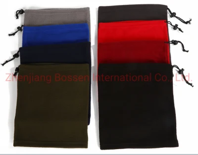 OEM Customized Logo Stickerei Polar Fleece Hals Tube Gesichtsmaske Winter Snowboarding Skifahren Black Neck Warmer