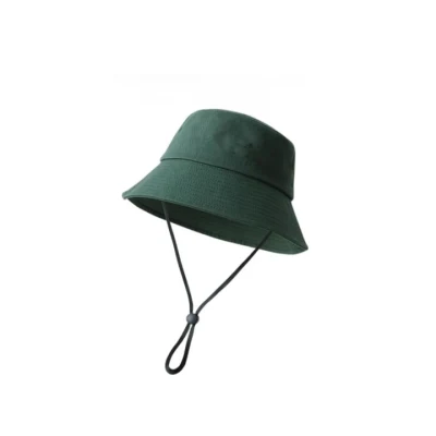Großhandel Große Krempe Baumwolle Eimer Hut Multicolor Mode Sonnenschutz Unisex Fisherman Hut mit winddichem Seil