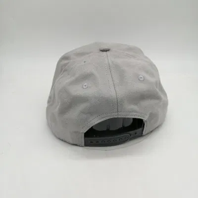 Individuelle Stickerei Logo Wildleder 6 Panel Luxus Flache Krempe Snap Back Cap Sport Hip Hop Snapback Hut