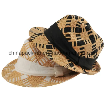Doppelschichtige Fedora-Hüte mit Papierstreu (CPA_60118)