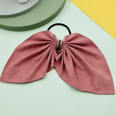 Europa Amerika PU Leder Haarschrunchies Solid Color Elastic Hair Band Vintage Soft Scrunchy für Frauen