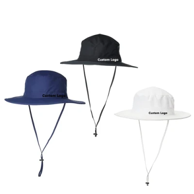 Männer Stickerei Logo Wasserdicht Unisex Angelkappe Fisherman Eimer Hut