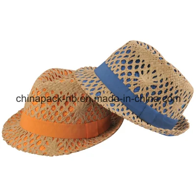 Doppelschichtige Fedora-Hüte mit Papierstreu (CPA_60118)