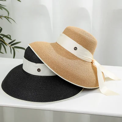 Designed Stroh Fashion Erwachsene Papier Großhandel Bestickt Sommer Strand Gestrickt Strohhut