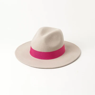 Mode Wolle Polyester Filz Fedora Hut
