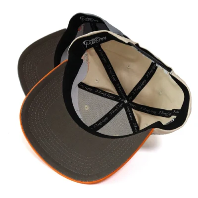 Benutzerdefinierte 6 Panel Plain leichte Kurve Krempe Snapback Caps mit Hut Mit Stickerei Aus Baumwolle
