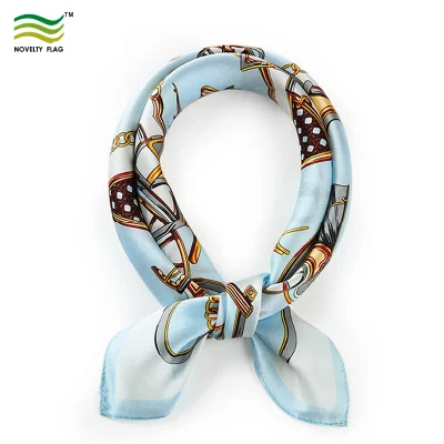 Benutzerdefinierte Druck Vollfarbe Polyester Seide Satin Square Stirnband Bandanas (M-NF20F19017)