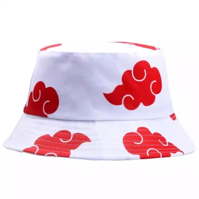 Made in China Custom Eimer Hüte mit Akatsuki bunt Rot Wolkenzeichen für Fans von Anime-Eimer Hüte