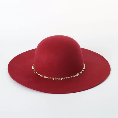 Mode Wolle Polyester Filz Fedora Hut