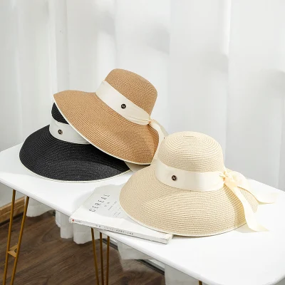 Designed Stroh Fashion Erwachsene Papier Großhandel Bestickt Sommer Strand Gestrickt Strohhut