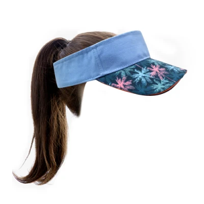 Custom Design Baseball Cap Gedruckt Hohle Hut Outdoor Sport Sonne Visor Damen Cap Custom Logo Sunvisor Hüte