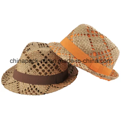 Doppelschichtige Fedora-Hüte mit Papierstreu (CPA_60118)