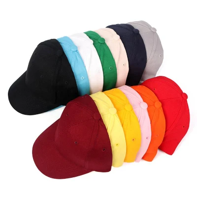 6 Panels Hochwertige Curve Brim Personalisieren Logo Plain Snapback Kappe Einfarbige Baseball Kappe Einfarbige Kappen