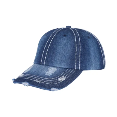 Großhandel Custom Logo Snapback Sport Gorra Hut für Männer Frauen Distressed Heavy Washed Denim Cap Trucker Baseball Cap