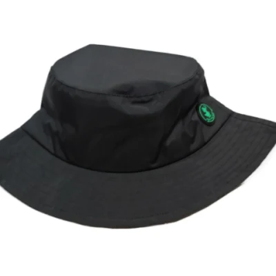 BSCI Großhandel Custom hohe Qualität weißes Leder Gesicht Reversible Fischer Gorras Metallnieten Logo Sonnenkappe Unisex Eimer Kappe
