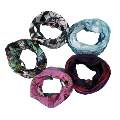 Personalisierbare Seide Ausschnitt Nahtlose Rohr Bandanas Schal Snood Kopfbedeckung Geschenk Unisex-Bandana Mit Festhalsausschnitt