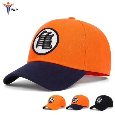 Anime Stickerei Unisex Baseball Cap Hip Hop Farbe Block Papa Hüte Einstellbare Sport Sonnenhüte für Damen und Herren