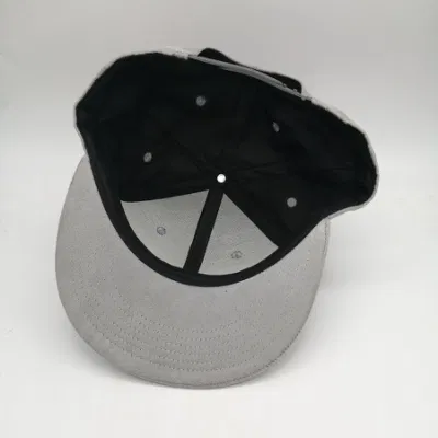 Individuelle Stickerei Logo Wildleder 6 Panel Luxus Flache Krempe Snap Back Cap Sport Hip Hop Snapback Hut
