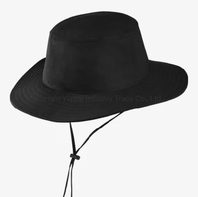 Großhandel Weiß Schwarz Grau 5 Panel Baumwolle mit Seil Sonne Shade Trucker Bucket Golf Hüte