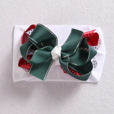 Kinder Haarband Bandana Elastic Nylon Baby Threaded gewebte Schleifen Mädchen Weihnachten Geschenk Baby Gestrickt Stirnband