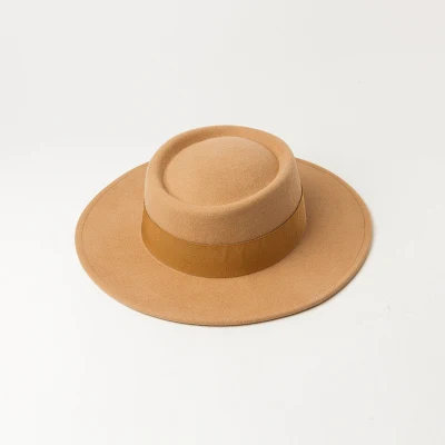 Mode Wolle Polyester Filz Fedora Hut
