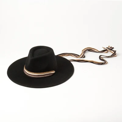Mode Wolle Polyester Filz Fedora Hut