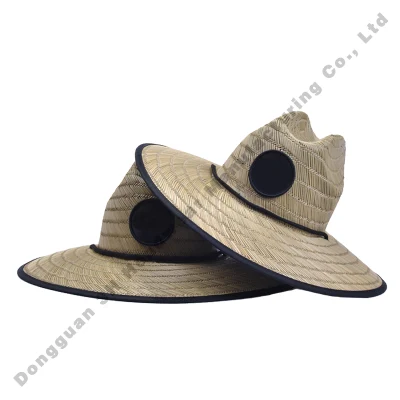 Großhandel Design Sommer Strand Surf Rettungsschwimmer Fisherman Hut mit Logo Personalisierbare Strohhalme Eimer Hüte für Männer Frau