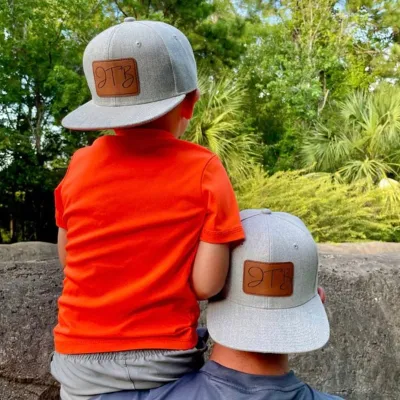 Personalisierter Vater und Sohn hat Leder Patch Custom Snapback Cap
