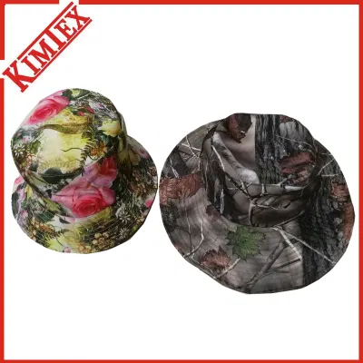 100% Baumwolle Camo Angeln Eimer Kappe