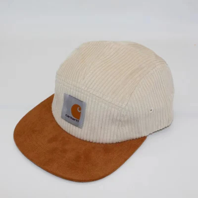 Stickerei Hochwertige Cord Snapback Cap mit Custom Logo unstrukturiert Wildledermütze
