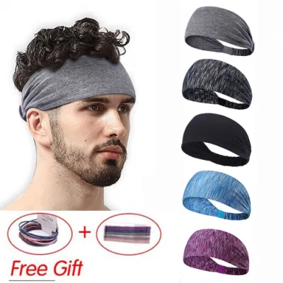 Damen Herren Workout Stirnband Rutschfest Weich Feuchtigkeitstransportierender, Dehnbarer Schweiß Stirnbänder Sport Gym Bandana für Yoga Pilates Tanzen Laufen Radfahren Fitness Übung Trave