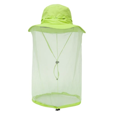 Sommer Outdoor Angeln Sonnenhut mit Gaze Maske Khaki Sonne Visierkappe