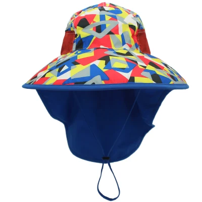 China Factory OEM Custom Logo gedruckt Camouflage Angelhut mit Nackenklappe Wasserdicht Outdoor Camping Wandermütze