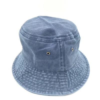 Großhandel Unisex Outdoor Farbe Einstellbare Gewaschen Frauen Custom Cotton Cap Faltbare Fisherman Eimer Hüte