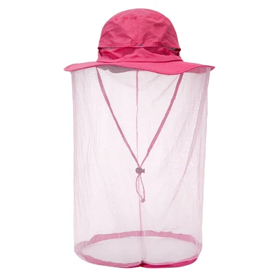 Sommer Outdoor Angeln Sonnenhut mit Gaze Maske Khaki Sonne Visierkappe
