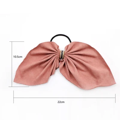 Europa Amerika PU Leder Haarschrunchies Solid Color Elastic Hair Band Vintage Soft Scrunchy für Frauen