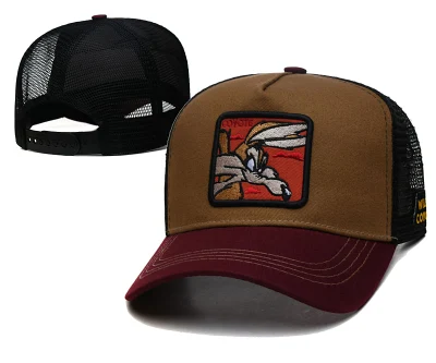 Personalisiere Kinder Comics Anime Graphic Embroidered Herren Mesh Caps Hüte Road Runner Tom Coyote Spiderman Taz Sam Mickey