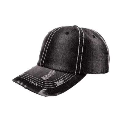 Großhandel Custom Logo Snapback Sport Gorra Hut für Männer Frauen Distressed Heavy Washed Denim Cap Trucker Baseball Cap
