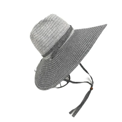 Verstellbare Chin Strap Großhandel Rettungsschwimmer Stroh Hüte Fashion Panama Fedora Stroh Hut Damen Herren Custom Hüte