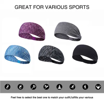 Damen Herren Workout Stirnband Rutschfest Weich Feuchtigkeitstransportierender, Dehnbarer Schweiß Stirnbänder Sport Gym Bandana für Yoga Pilates Tanzen Laufen Radfahren Fitness Übung Trave